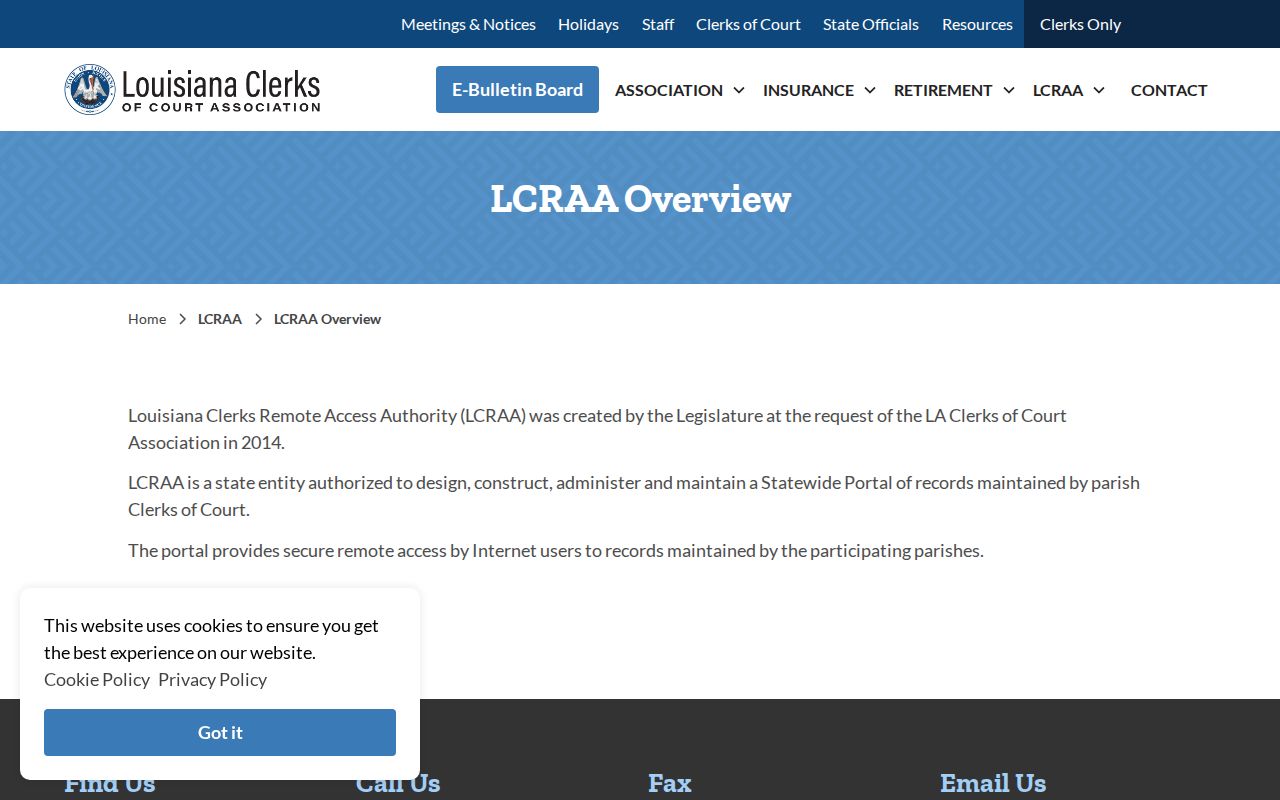Red River Parish docket search LCRAA remote access overview