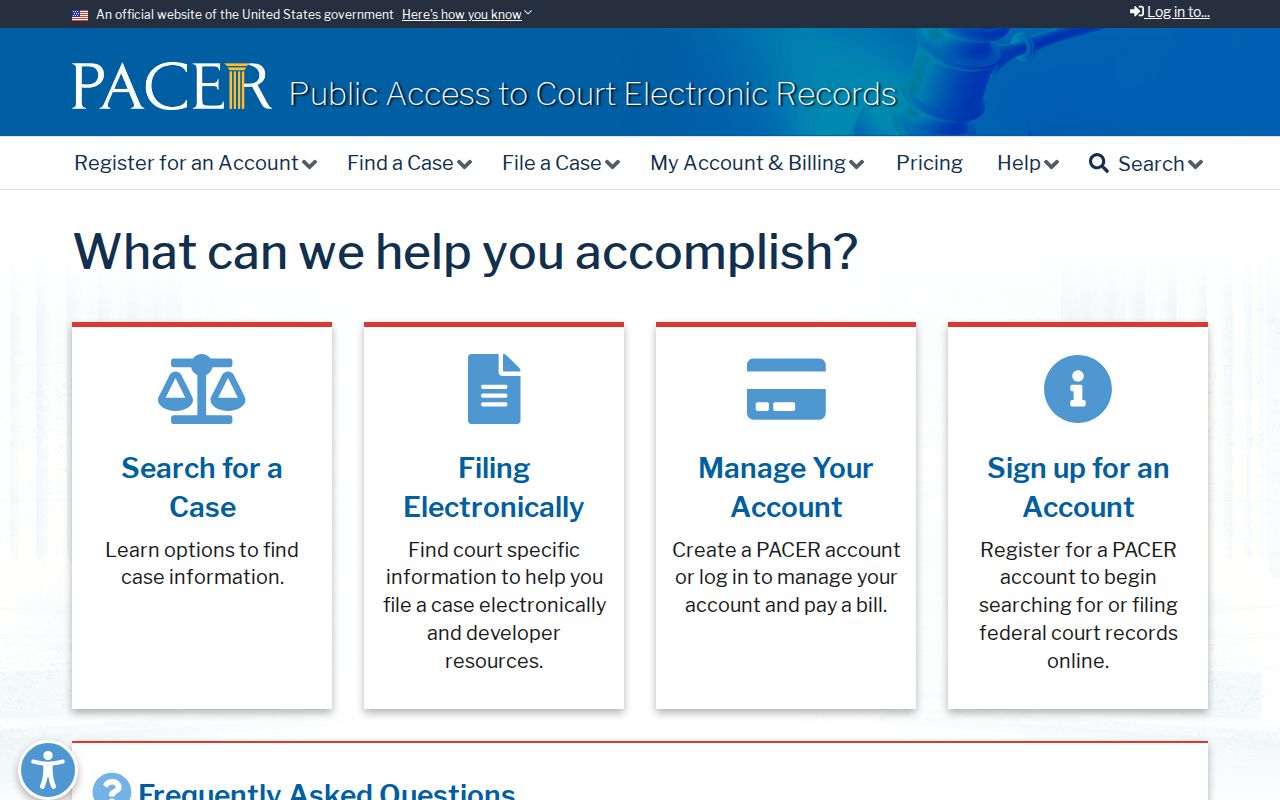 Red River Parish docket search federal PACER case access
