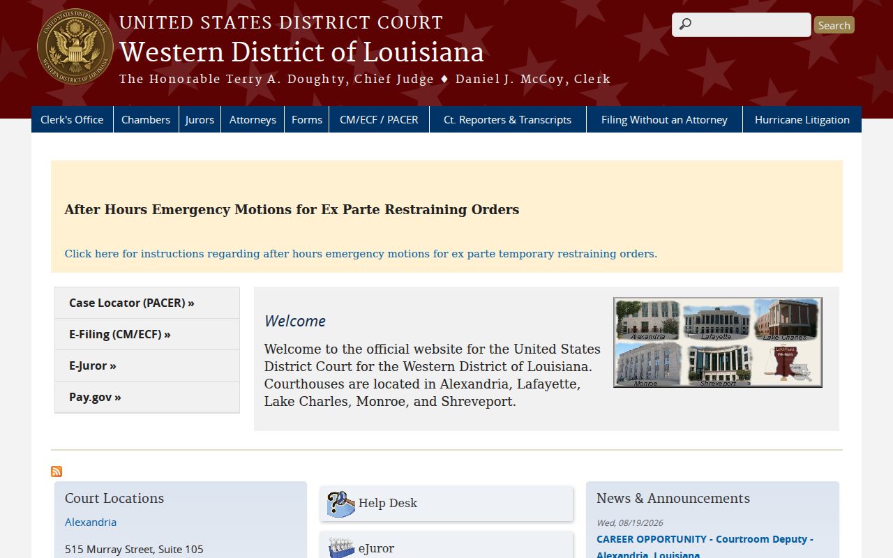 Red River Parish court case records Western District federal court source